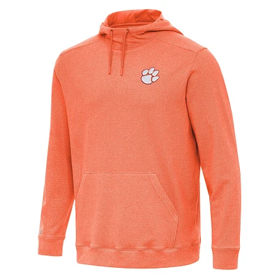 Men's Antigua Heather Orange Clemson Tigers Cloud Pullover Hoodie