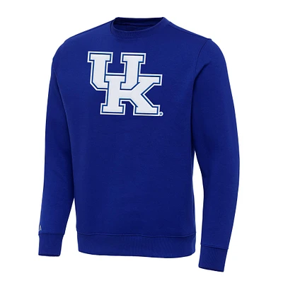 Men's Antigua Royal Kentucky Wildcats Big & Tall Victory Crewneck Pullover Sweatshirt
