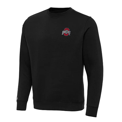 Men's Antigua Ohio State Buckeyes Big & Tall Victory Crewneck Pullover Sweatshirt