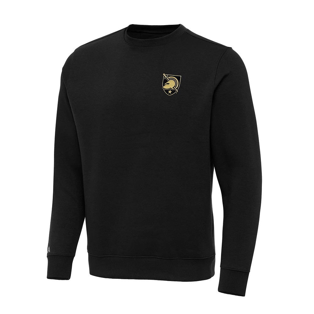 Men's Antigua Black Army Knights Big & Tall Victory Crewneck Pullover Sweatshirt