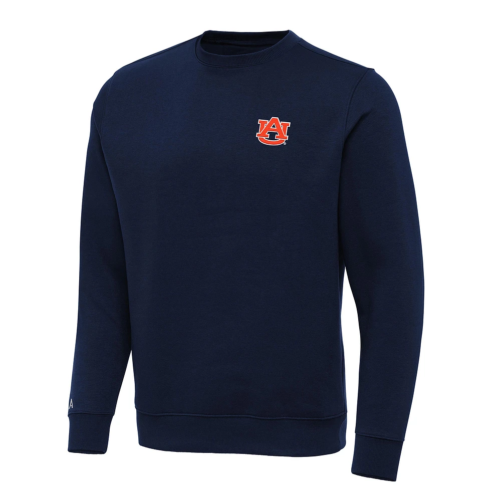 Men's Antigua Navy Auburn Tigers Big & Tall Victory Crewneck Pullover Sweatshirt