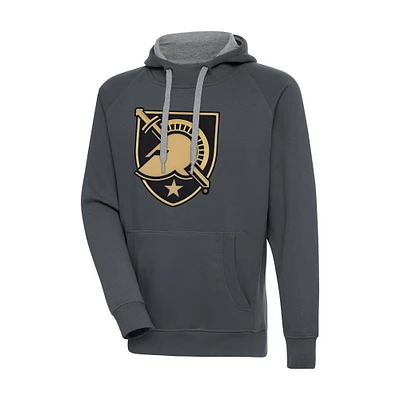 Men's Antigua Charcoal Army Black Knights Big & Tall Victory Pullover Hoodie