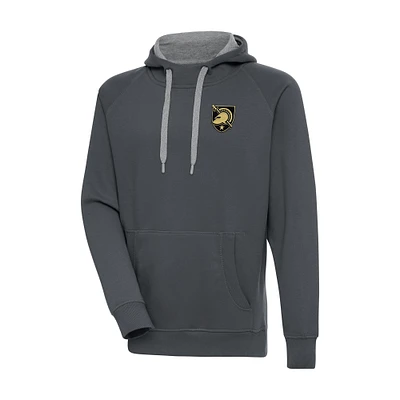 Men's Antigua Charcoal Army Black Knights Big & Tall Victory Pullover Hoodie