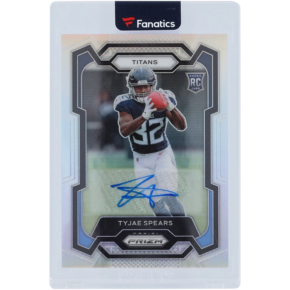 Tyjae Spears Tennessee Titans Autographed 2023 Panini Prizm Silver #396 Rookie Card