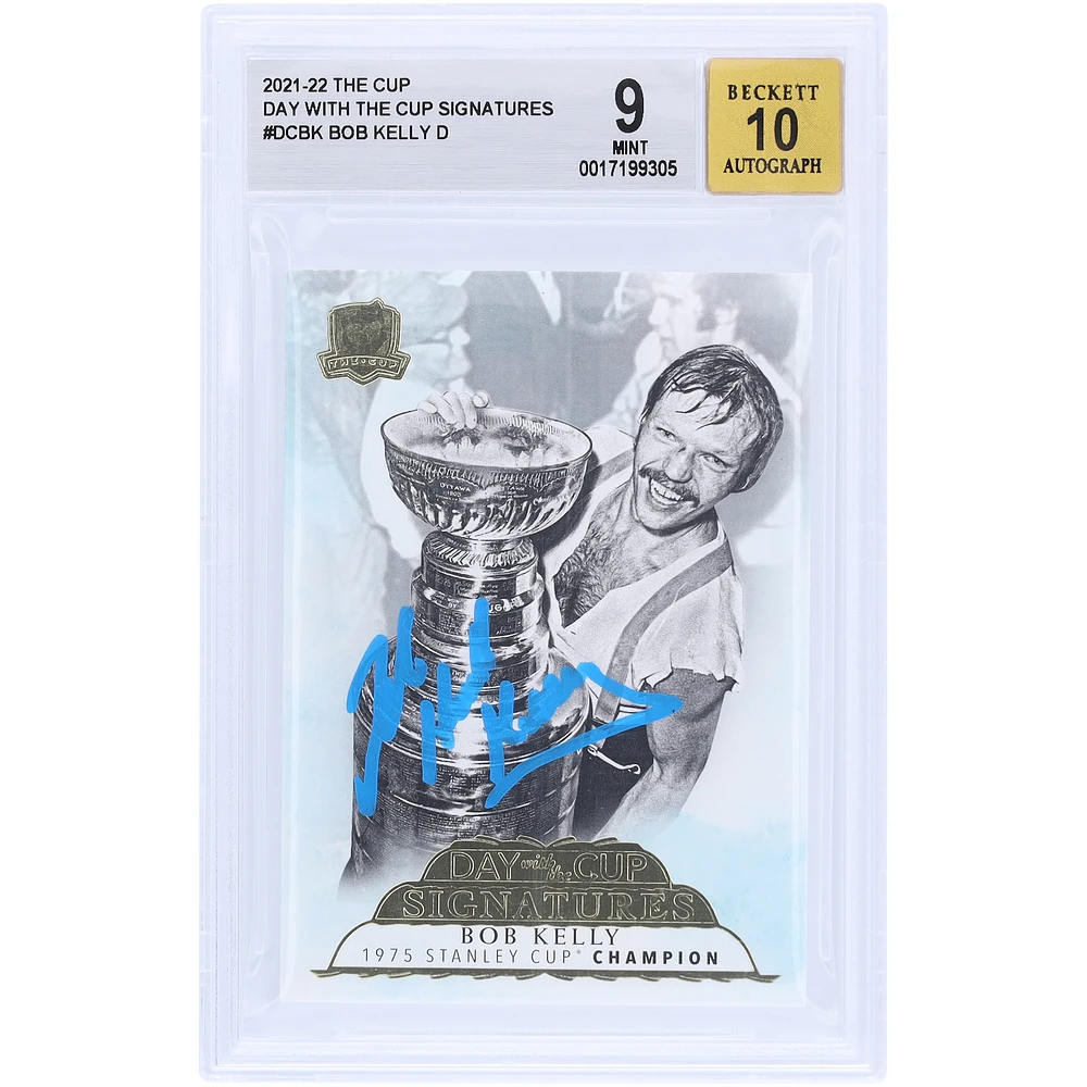 Bob Kelly Philadelphia Flyers Autographed 2021-22 Upper Deck The Cup: Day with The Cup #DC-BK BGS Authenticated 9/10 Card