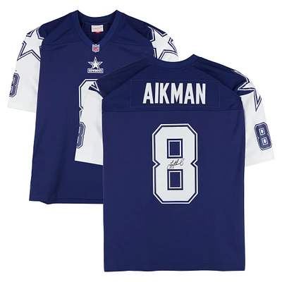 Troy Aikman Dallas Cowboys Autographed 1995 Mitchell & Ness Navy Legacy Jersey