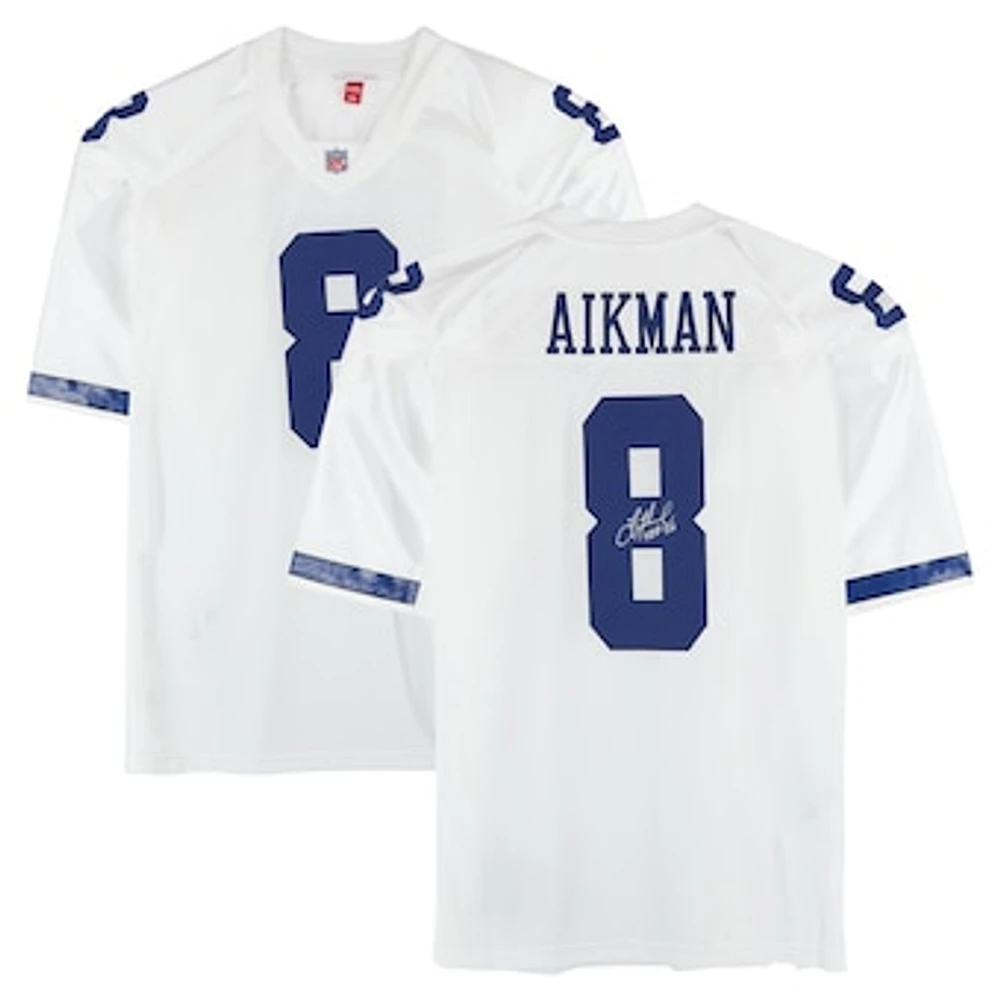 Troy Aikman Dallas Cowboys Autographed Mitchell & Ness White Authentic Jersey with "HOF 06" Inscription