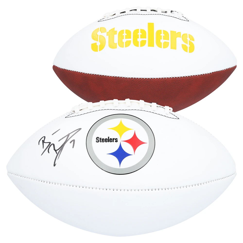 Ben Roethlisberger Pittsburgh Steelers Autographed Franklin White Panel Football