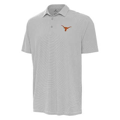 Men's Antigua Gray Texas Longhorns Twine Polo