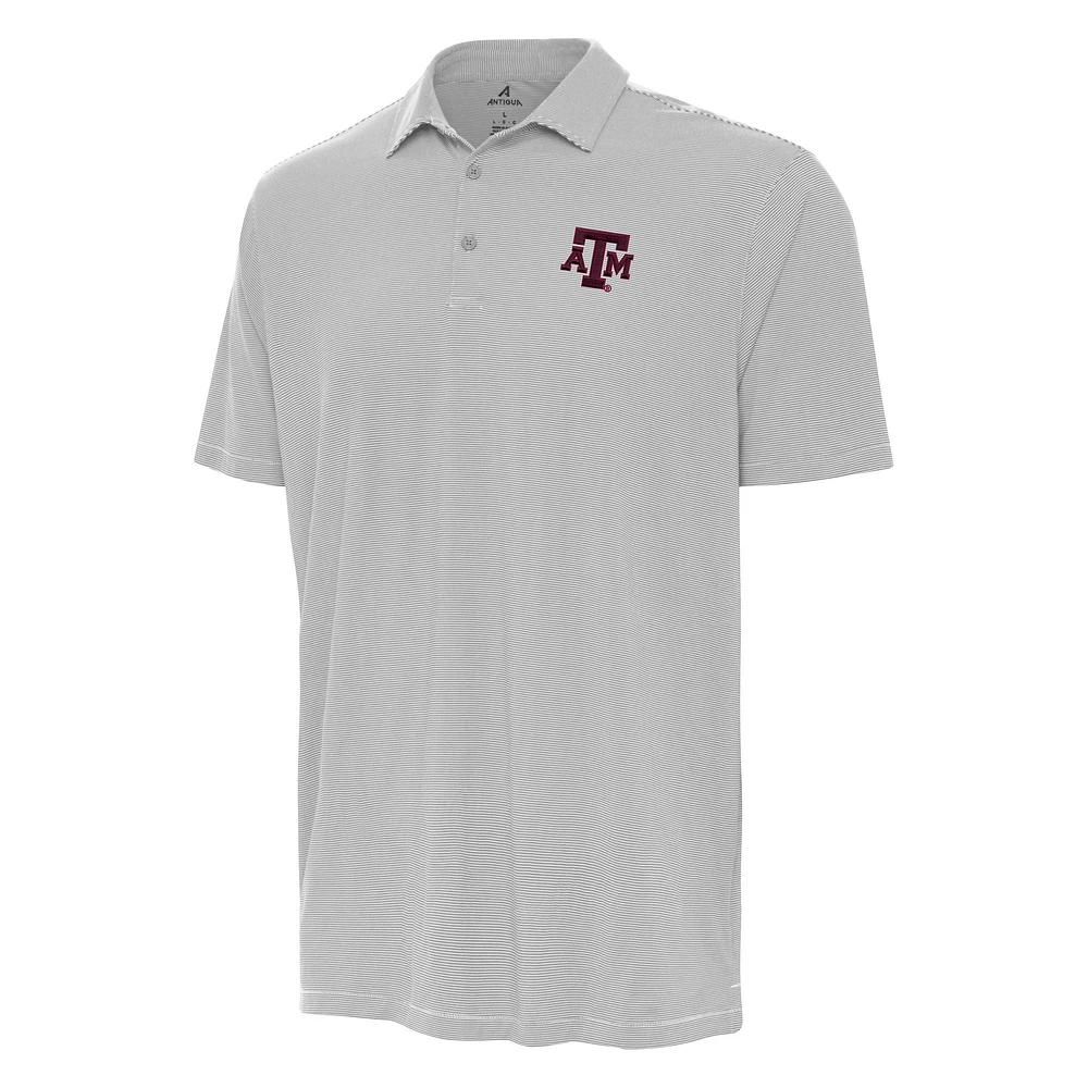Men's Antigua Gray Texas A&M Aggies Twine Polo