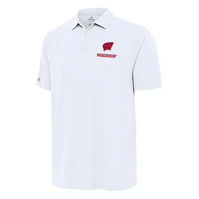 Men's Antigua White Wisconsin Badgers Era Polo