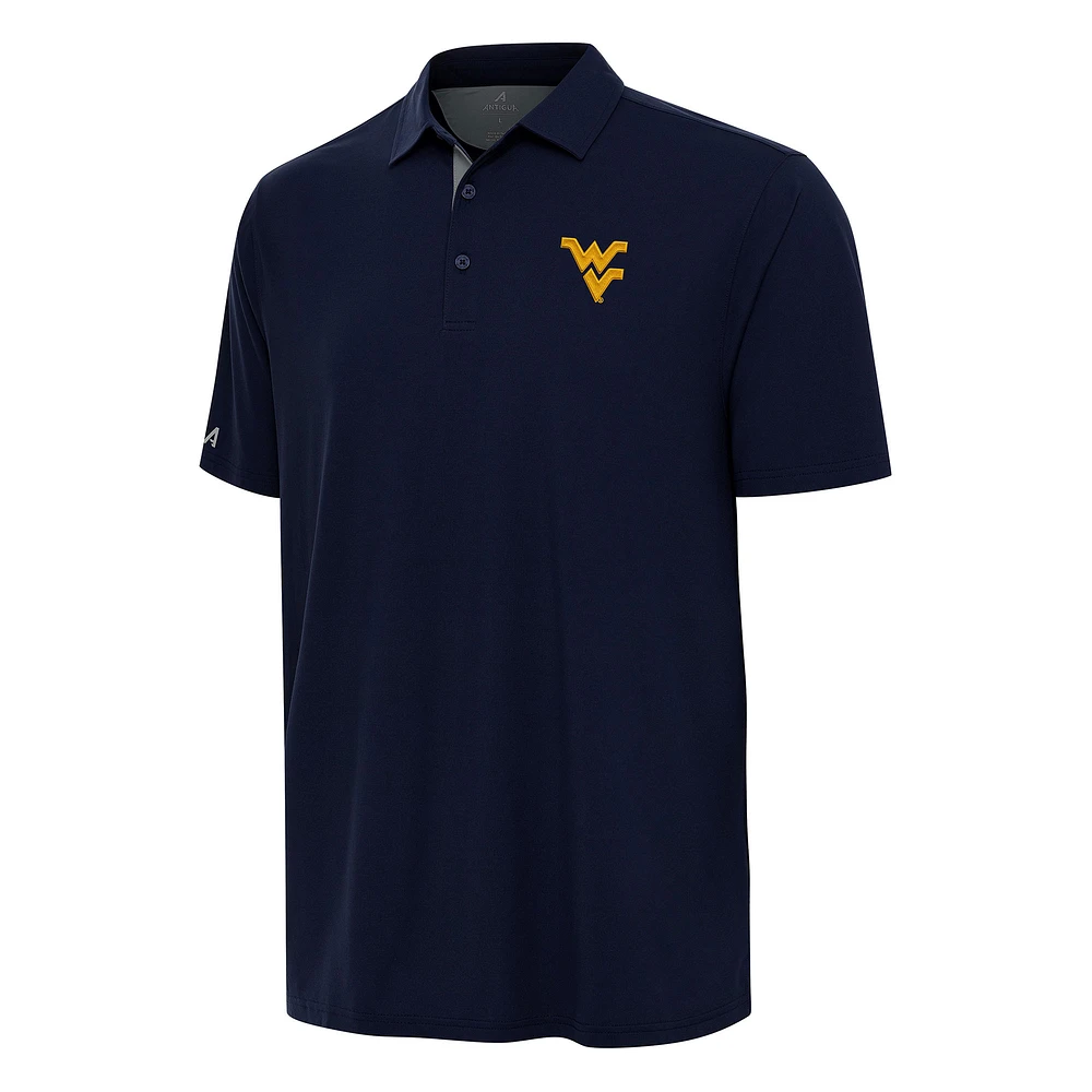 Men's Antigua Navy West Virginia Mountaineers Era Polo