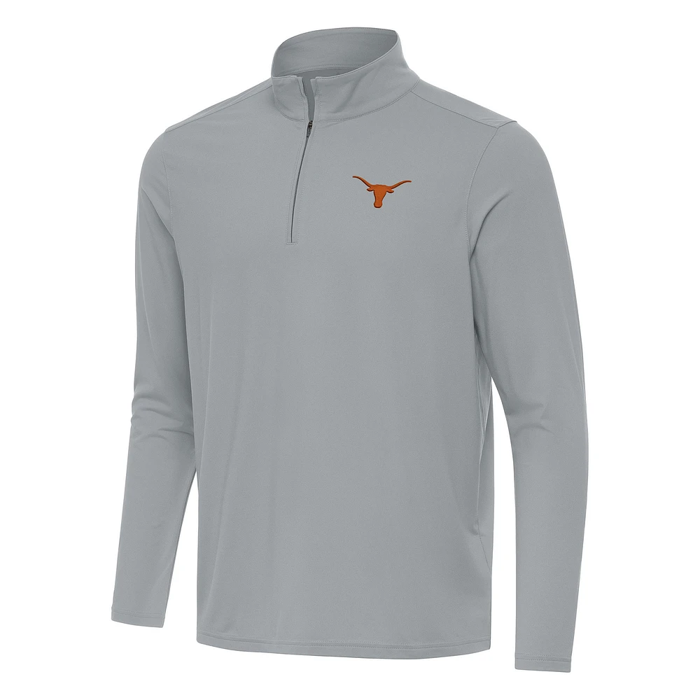 Men's Antigua Gray Texas Longhorns Intent Quarter-Zip Top
