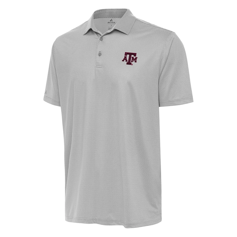 Men's Antigua Gray/White Texas A&M Aggies Rings Polo