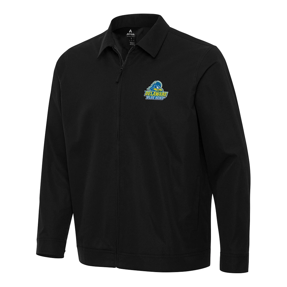 Men's Antigua Black Delaware Fightin' Blue Hens Pivot Full-Zip Jacket