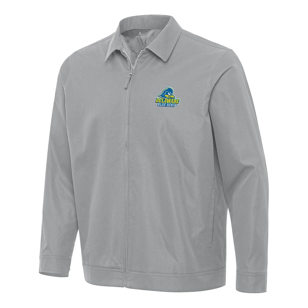 Men's Antigua Gray Delaware Fightin' Blue Hens Pivot Full-Zip Jacket