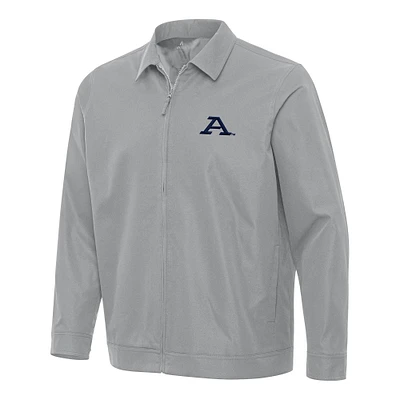 Men's Antigua Gray Akron Zips Pivot Full-Zip Jacket