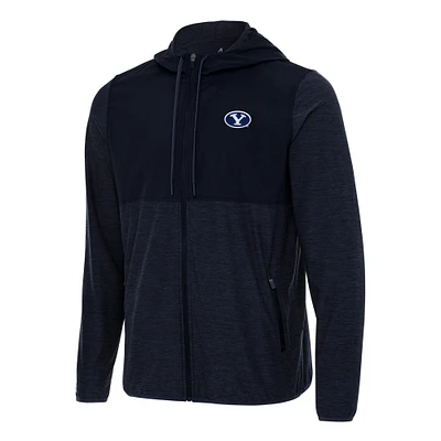 Men's Antigua Navy BYU Cougars Sway Full-Zip Hoodie Jacket