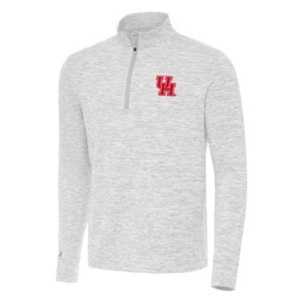 Men's Antigua Gray Houston Cougars Cause Quarter-Zip Top