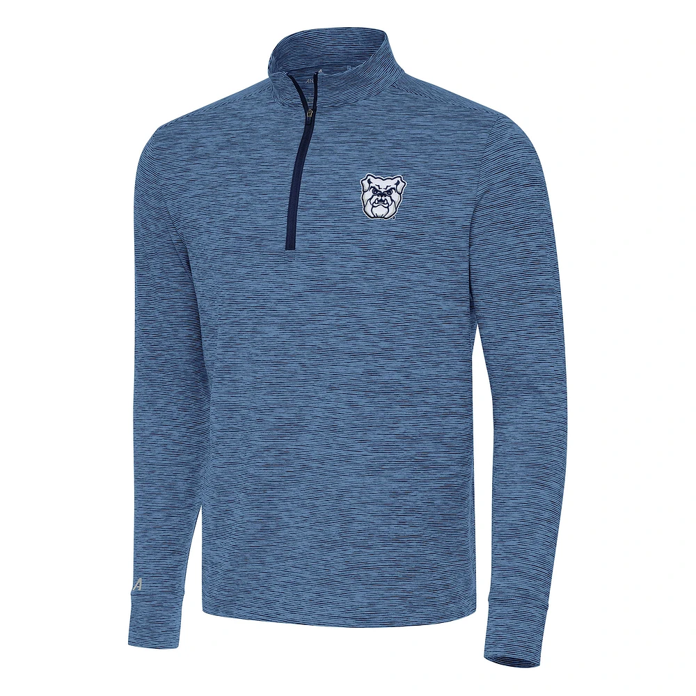 Men's Antigua Heather Navy Butler Bulldogs Cause Quarter-Zip Top