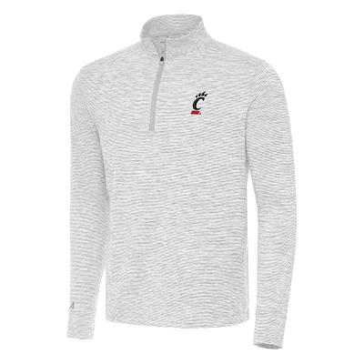 Men's Antigua Gray Cincinnati Bearcats Cause Quarter-Zip Top