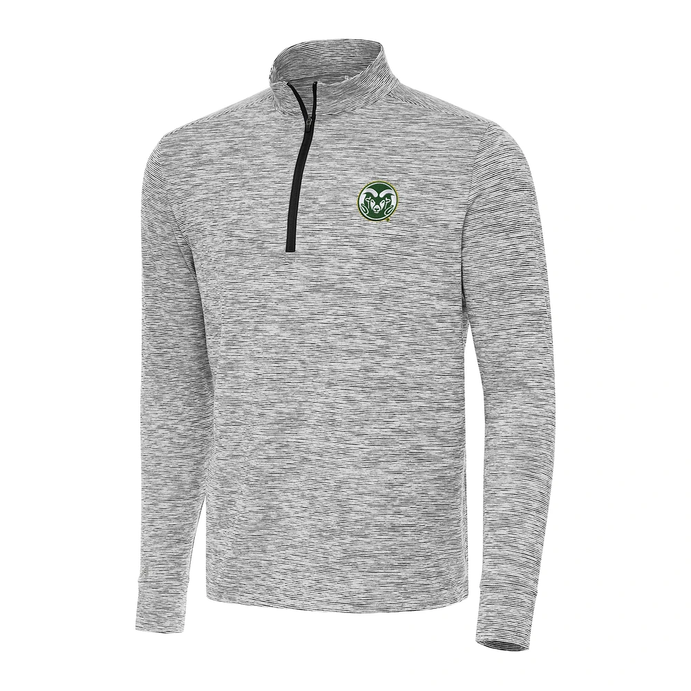 Men's Antigua Black Colorado State Rams Cause Quarter-Zip Top