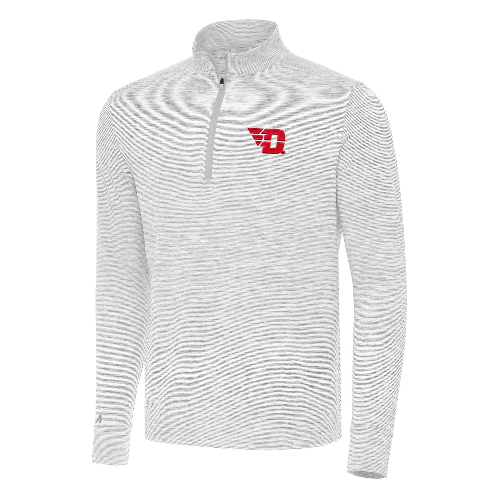 Men's Antigua Gray Dayton Flyers Cause Quarter-Zip Top