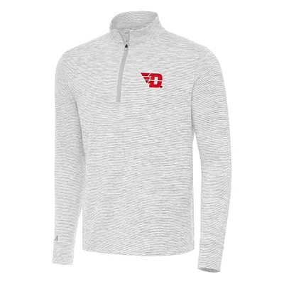 Men's Antigua Gray Dayton Flyers Cause Quarter-Zip Top