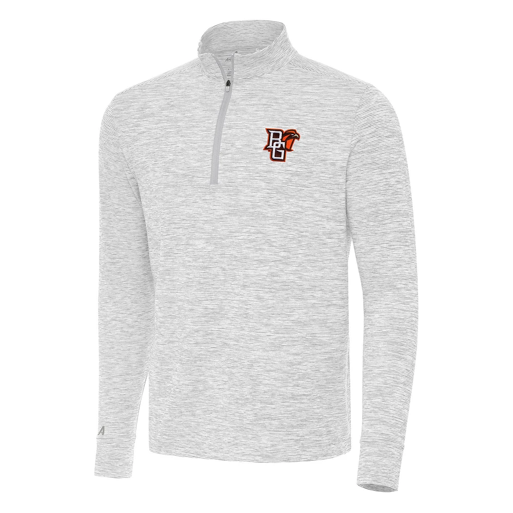 Men's Antigua Gray Bowling Green St. Falcons Cause Quarter-Zip Top