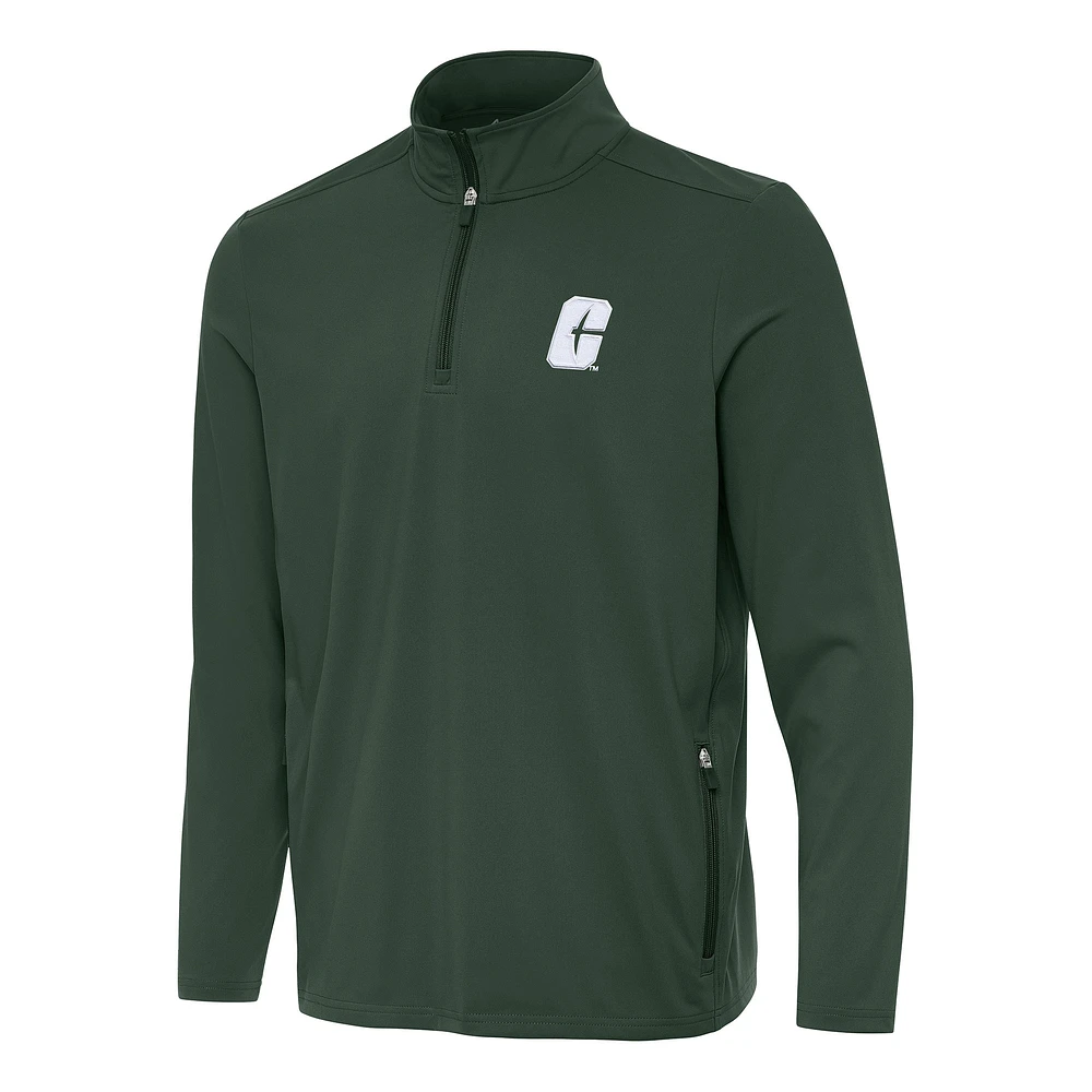 Men's Antigua Charlotte 49ers Perilous Quarter-Zip Sweatshirt