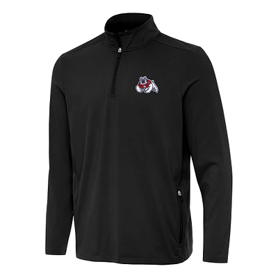 Men's Antigua Fresno State Bulldogs Perilous Quarter-Zip Sweatshirt