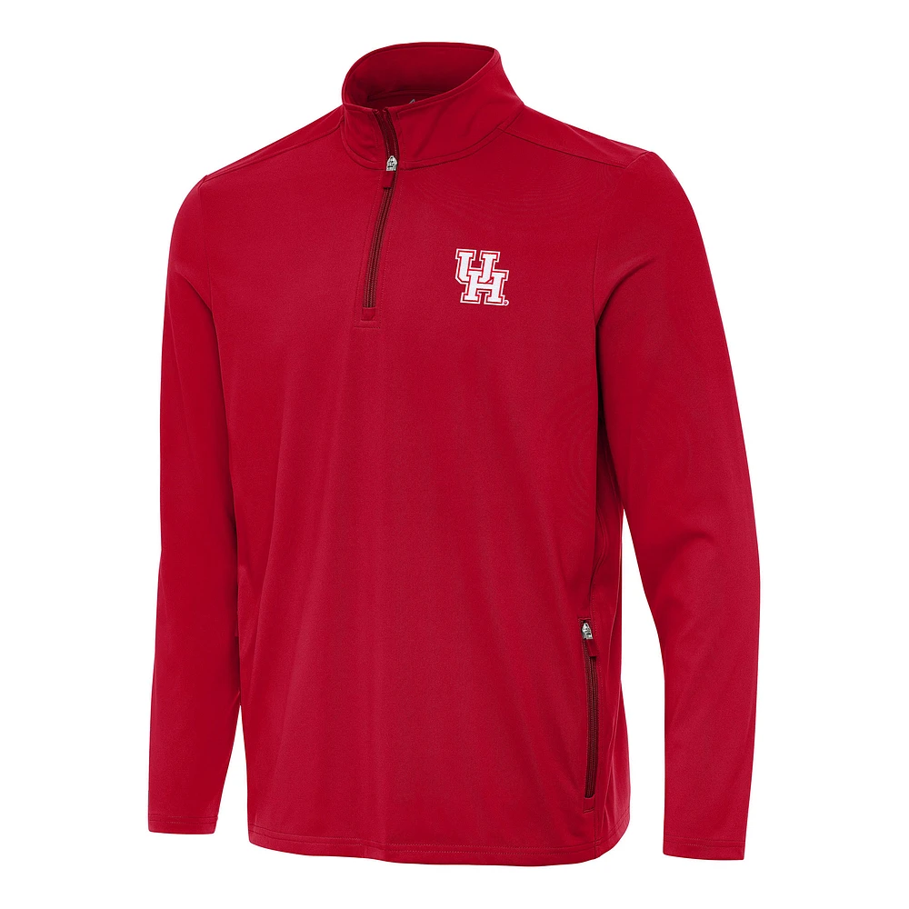 Men's Antigua Houston Cougars Perilous Quarter-Zip Sweatshirt