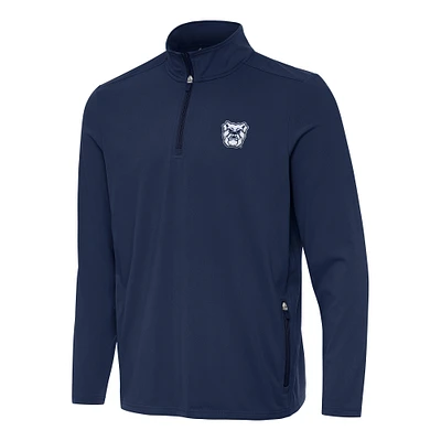 Men's Antigua Navy Butler Bulldogs Perilous Quarter-Zip Sweatshirt