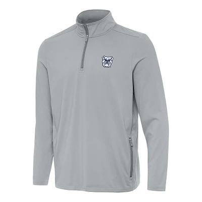 Men's Antigua Gray Butler Bulldogs Perilous Quarter-Zip Sweatshirt
