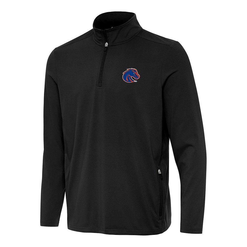 Men's Antigua Boise State Broncos Perilous Quarter-Zip Sweatshirt
