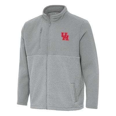 Men's Antigua Gray Houston Cougars Daily Fused Full-Zip Jacket