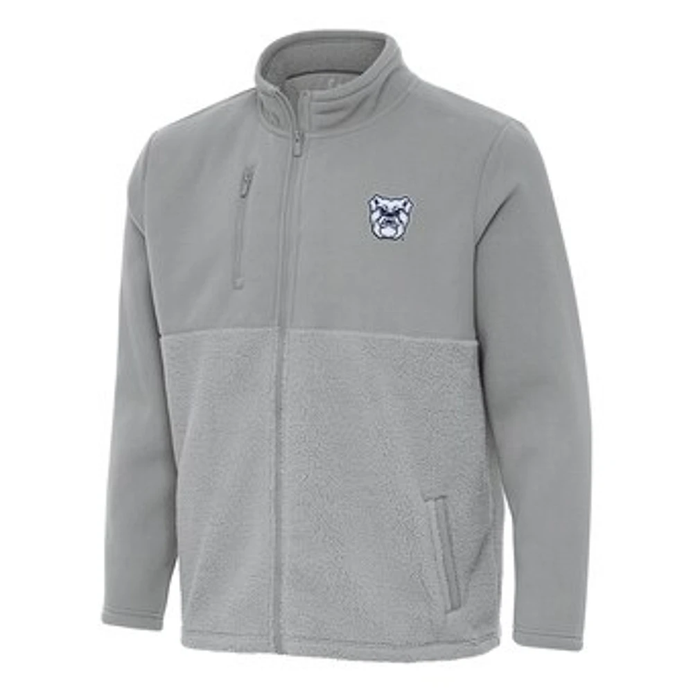 Men's Antigua Gray Butler Bulldogs Daily Fused Full-Zip Jacket