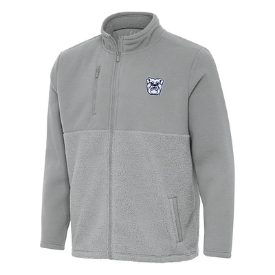 Men's Antigua Gray Butler Bulldogs Daily Fused Full-Zip Jacket