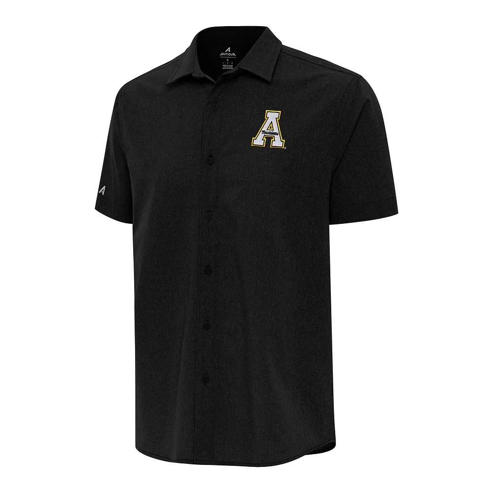 Men's Antigua Appalachian State Mountaineers Activate Woven Short Sleeve Button-Up Shirt