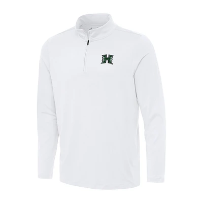 Men's Antigua Hawaii Rainbow Warriors Reprocess Quarter-Zip Top