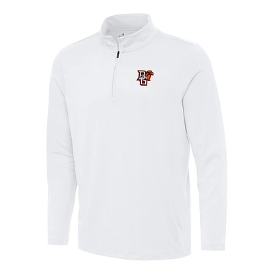 Men's Antigua White Bowling Green St. Falcons Reprocess Quarter-Zip Top