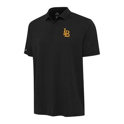 Men's Antigua Black Cal State Long Beach The Reprocess Polo