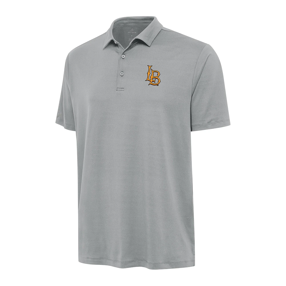 Men's Antigua Gray Cal State Long Beach The Reprocess Polo