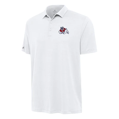 Men's Antigua White Fresno State Bulldogs Reprocess Polo