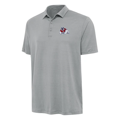 Men's Antigua Gray Fresno State Bulldogs Reprocess Polo