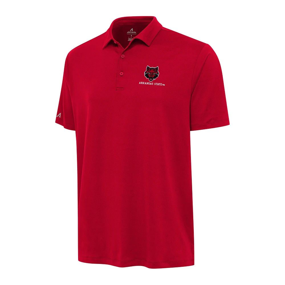 Men's Antigua Scarlet Arkansas State Red Wolves Reprocess Polo