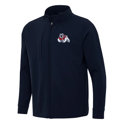 Men's Antigua Navy Fresno State Bulldogs Regard Full-Zip Jacket