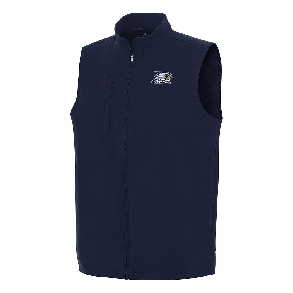 Men's Antigua Navy Georgia Southern Eagles Regard Full-Zip Vest