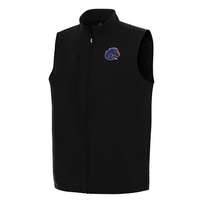 Men's Antigua Black Boise State Broncos Regard Full-Zip Vest