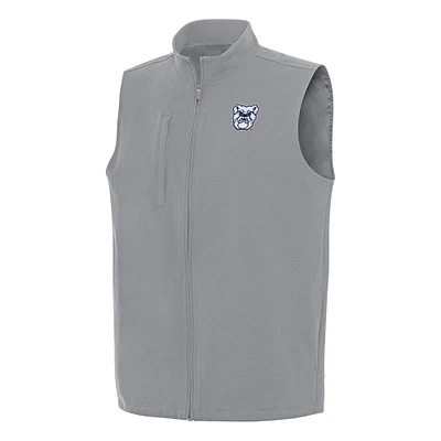 Men's Antigua Gray Butler Bulldogs Regard Full-Zip Vest